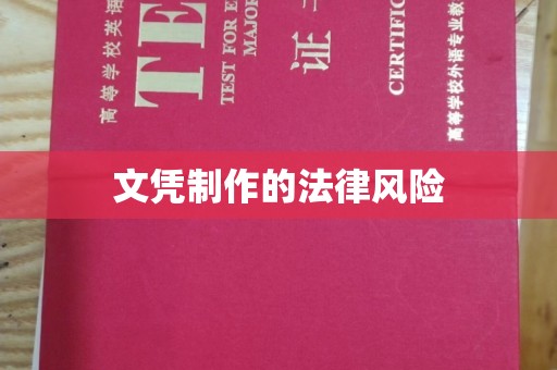 鄂州文凭制作的法律风险