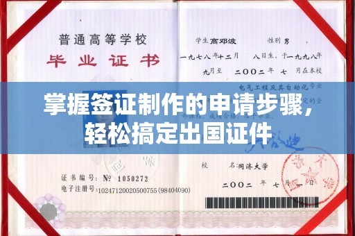 鄂州掌握签证制作的申请步骤，轻松搞定出国证件